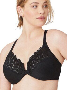 Glamorise Women's Front-Close T-Back Wonderwire Underwire #1246 Size 38DD 6353
